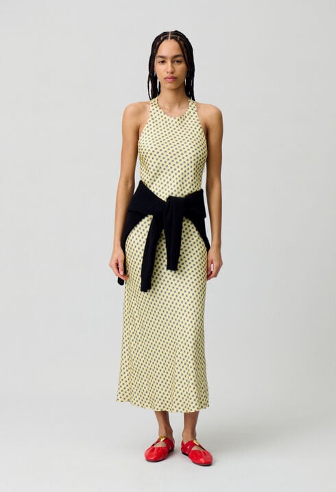 Long satin dress