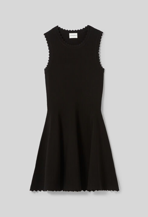 Robe courte patineuse fine maille