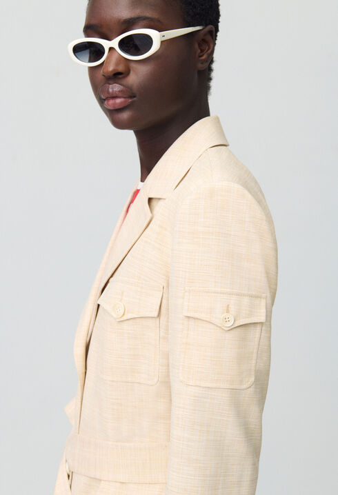 Belted safari jacket