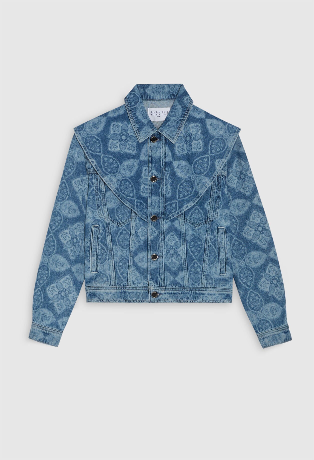 Veste en jean imprimee