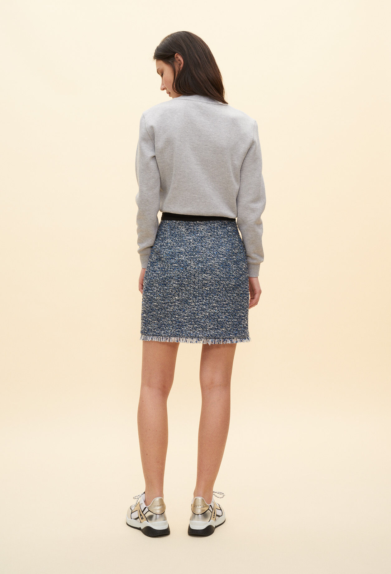 Metallic mini skirt