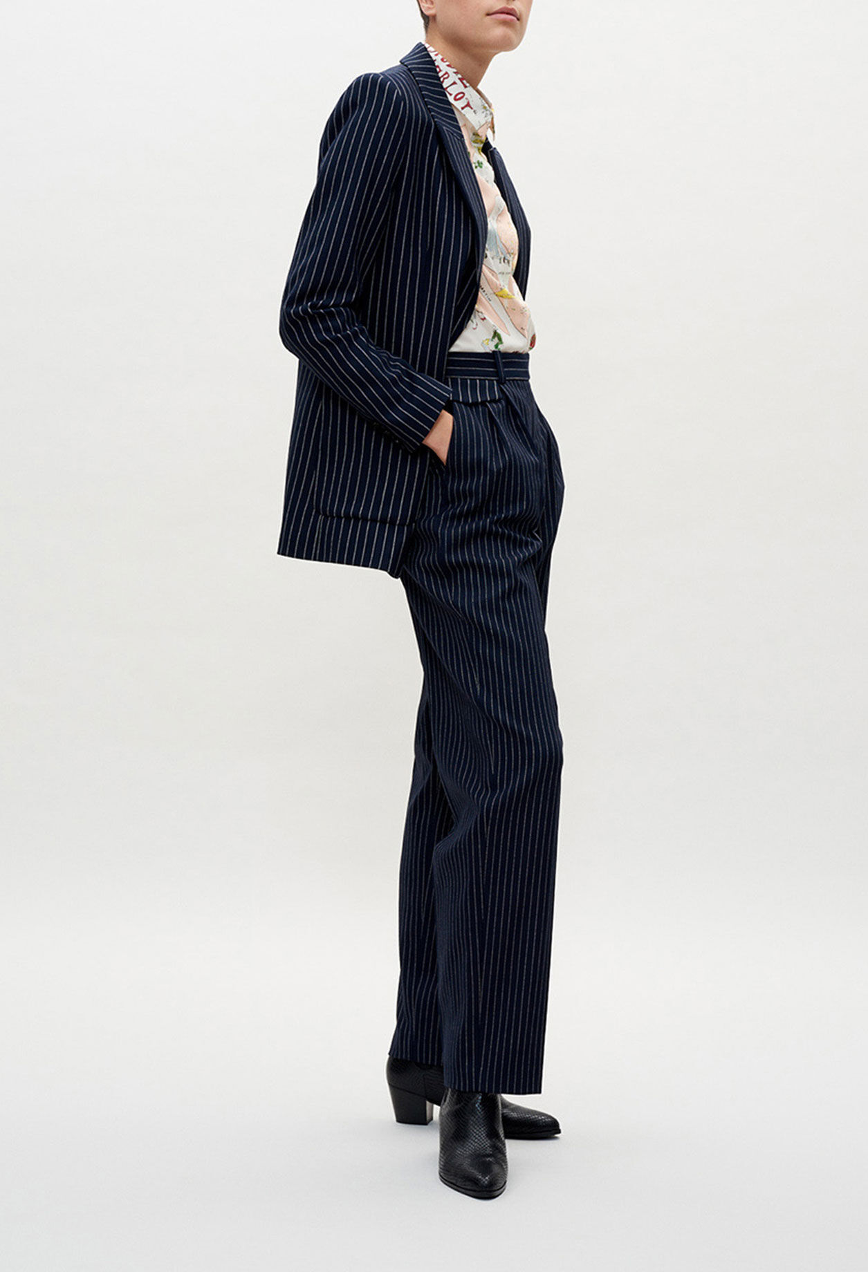 Striped tailored jacket