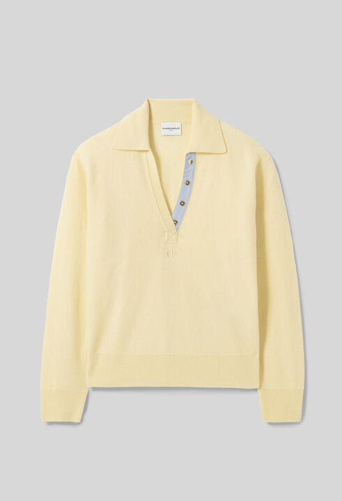 Pull polo laine