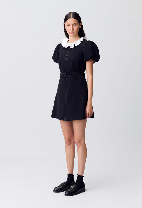 Short dress with collar