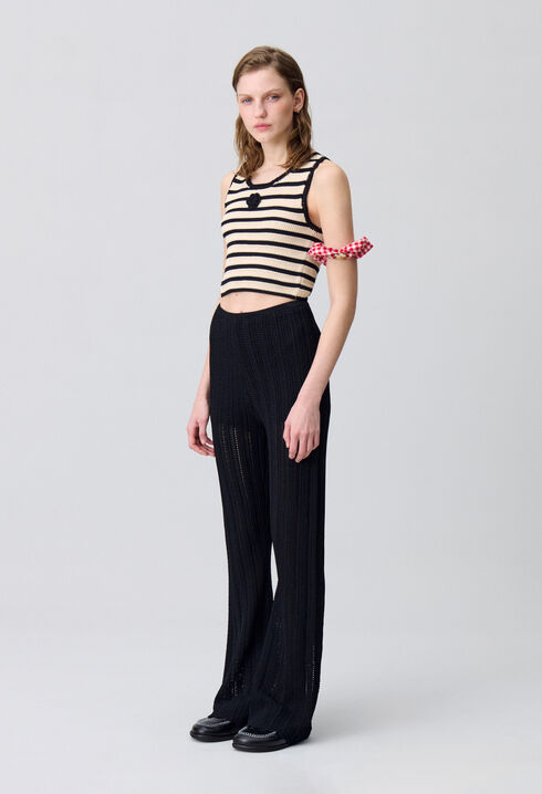 Pantalon fluide crochet