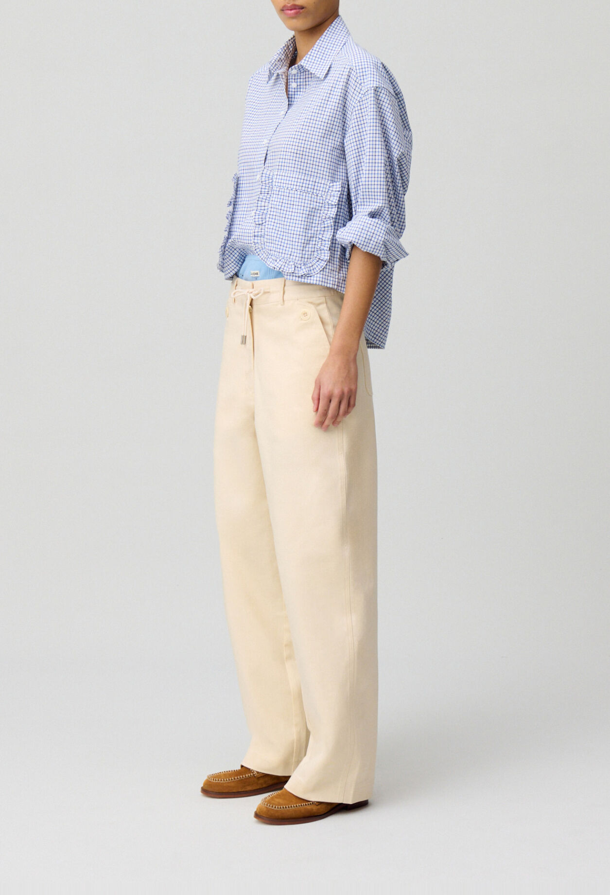 Chemise carreaux poches