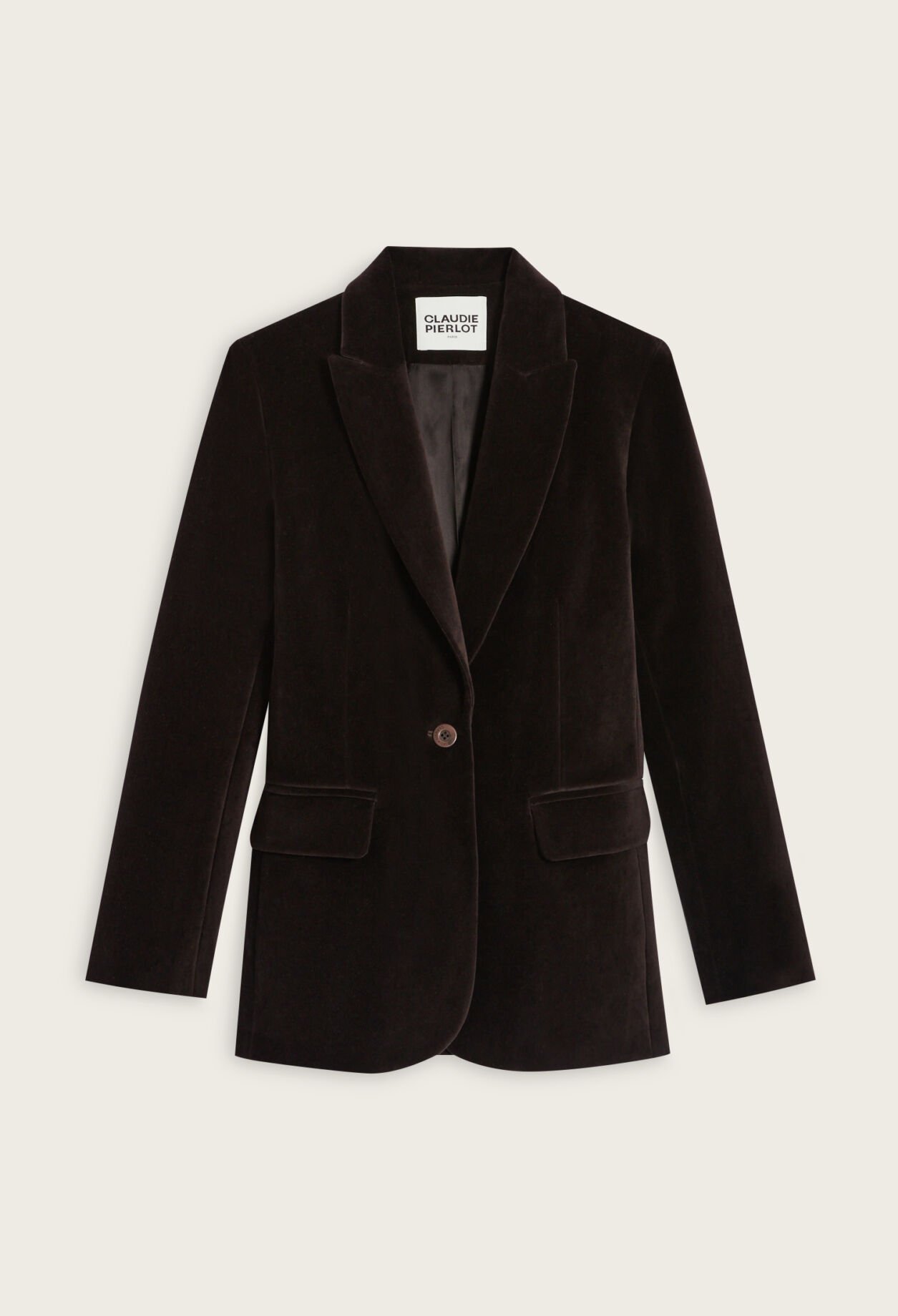 Schokoladenbrauner Blazer aus Samt