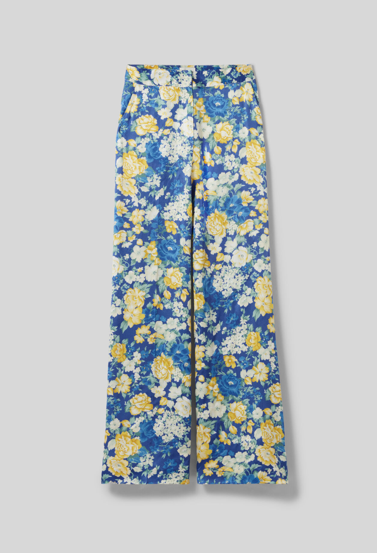 Weite, gerade Hose mit Blumenmuster