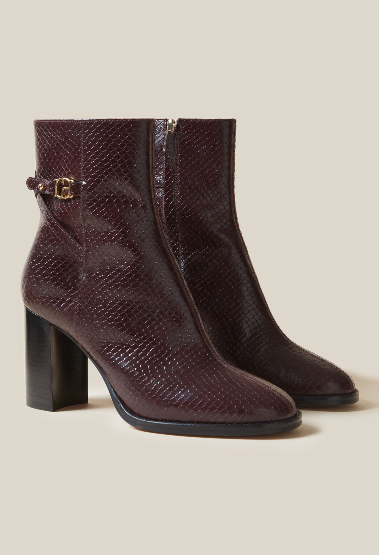 Glossy Snake Effect Boots