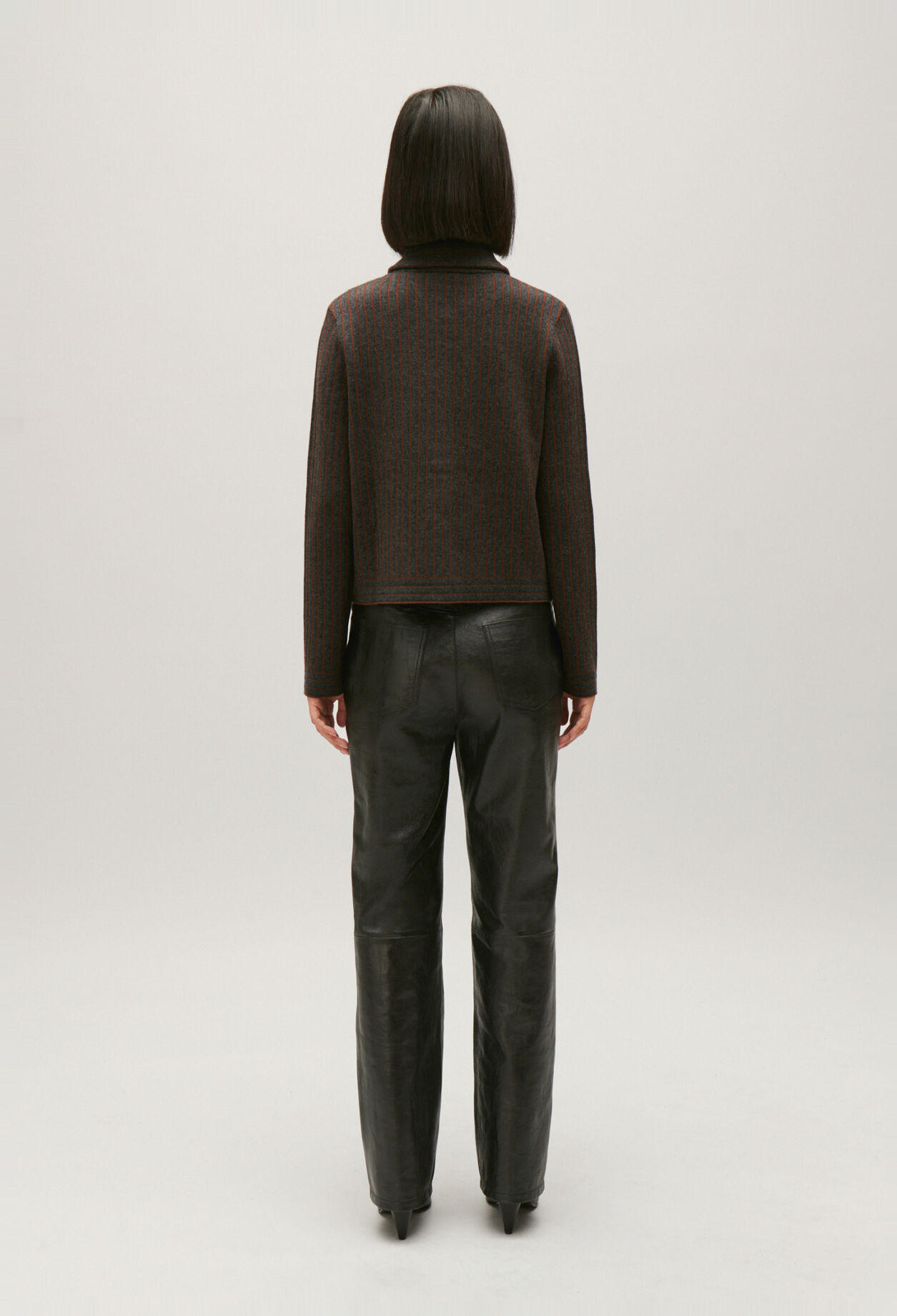 Gestreifter Strick-Cardigan 