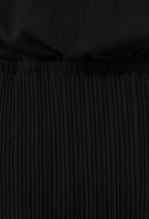 Robe 7/8ème col rond élastiquée