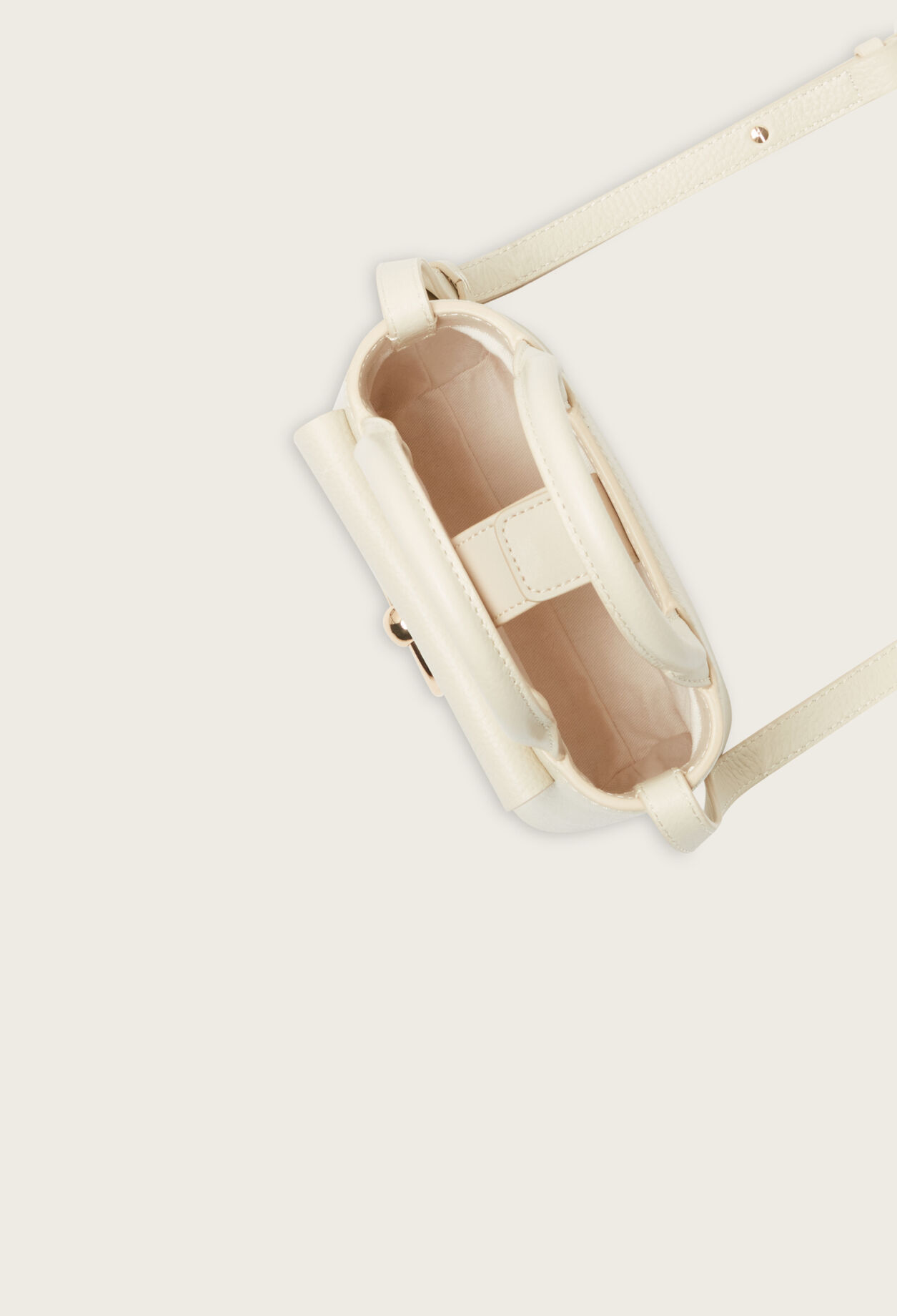 Sac Anouck nano cuir grainé écru