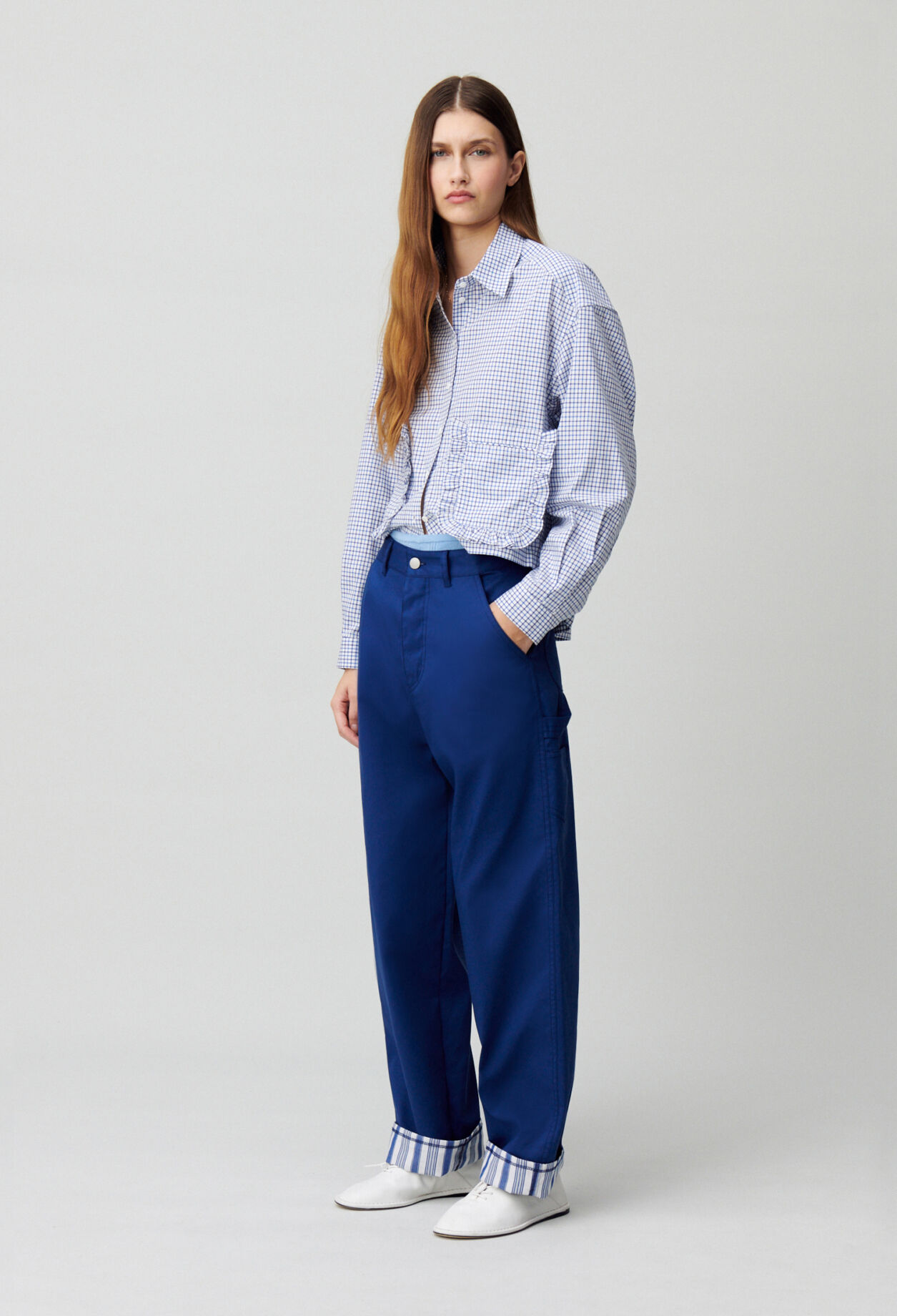 Pantalon ourlets à rayures