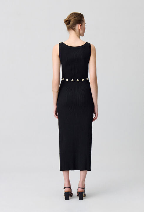 Knielanges Strickkleid