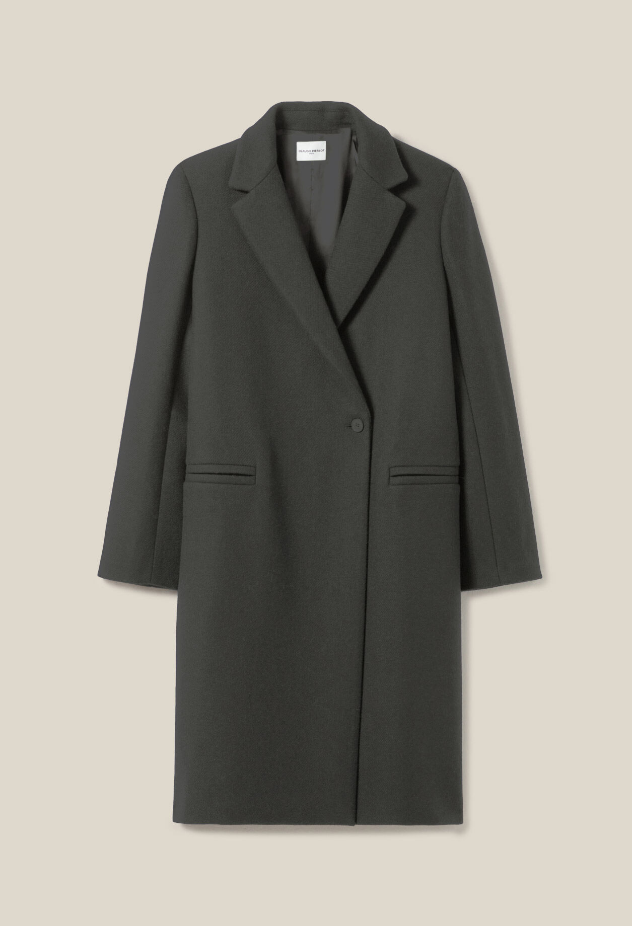 Manteau mi-long tailleur gris