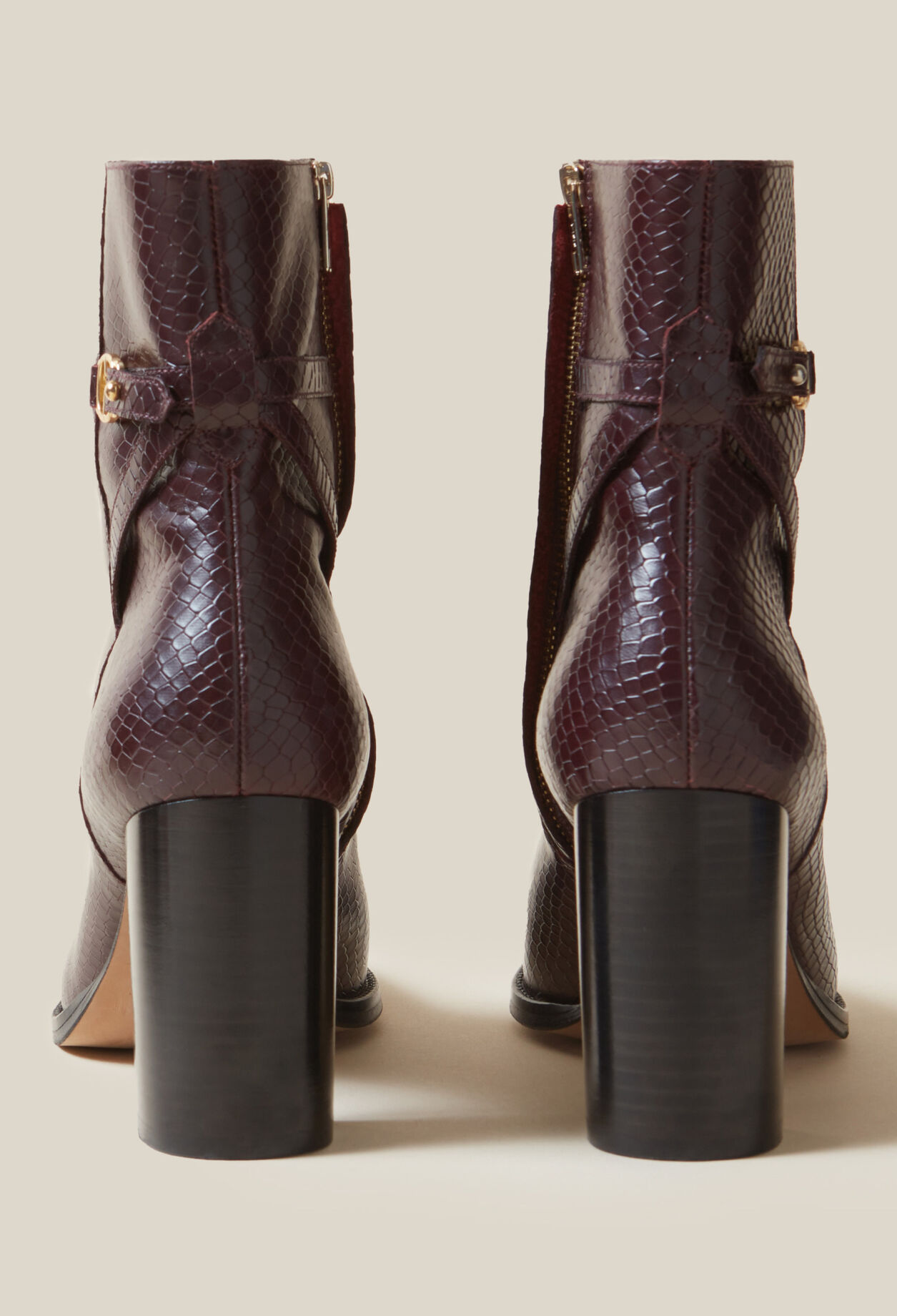 Glossy Snake Effect Boots
