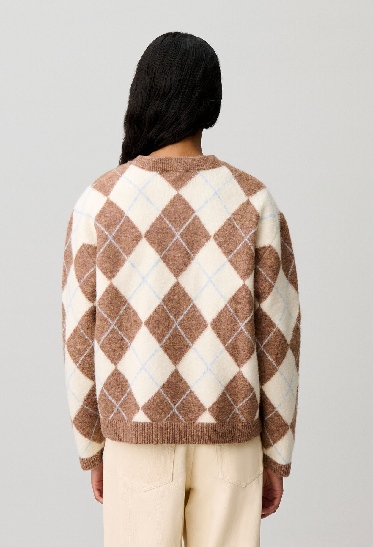 Mehrfarbiger gerader Pullover