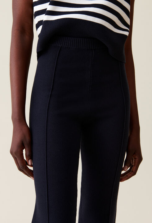 Pantalon maille marine
