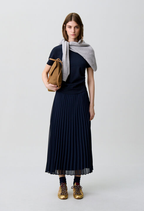 Trompe-l'&oelig;il bi-material dress