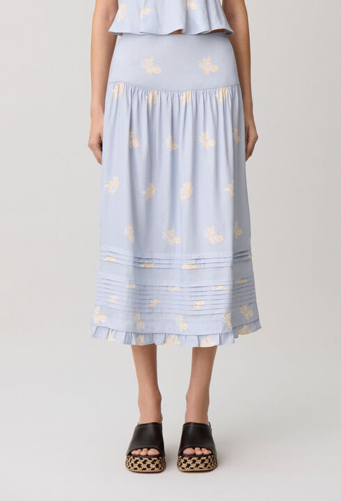 Floral midi skirt