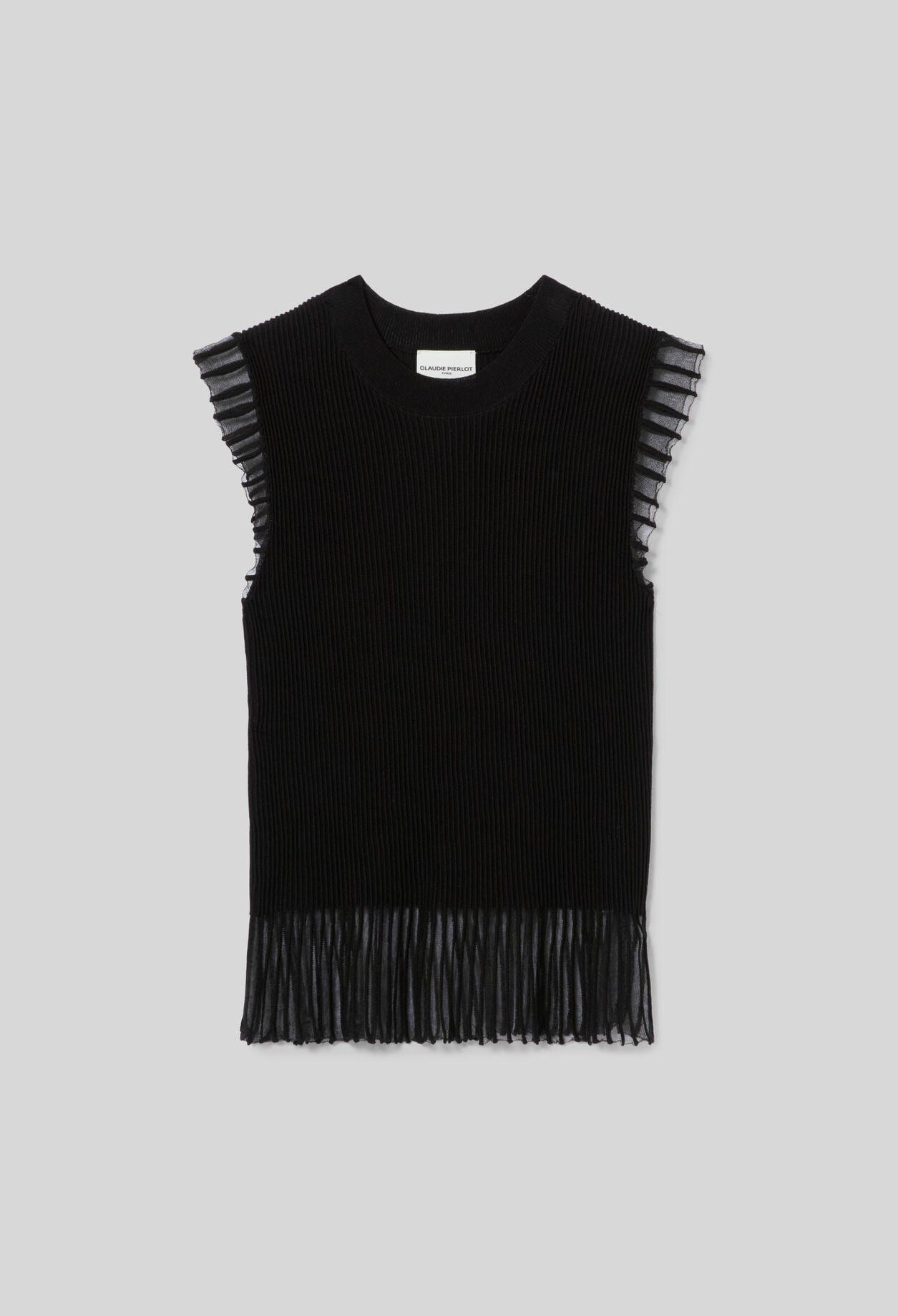 Top maille col montant