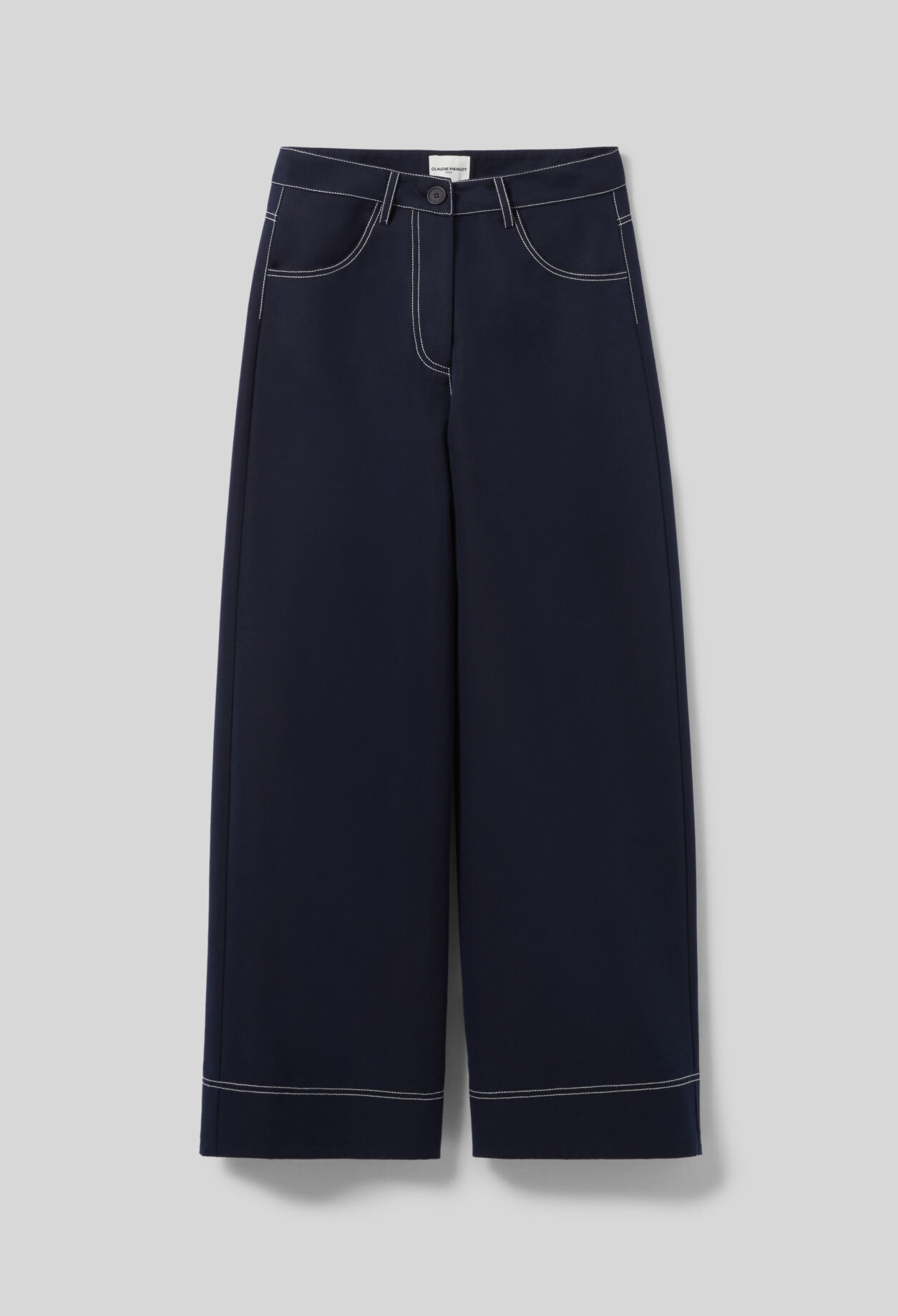 Weit geschnittener Hose mit Saum