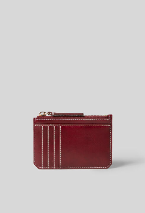 Porte carte cuir coeur doré