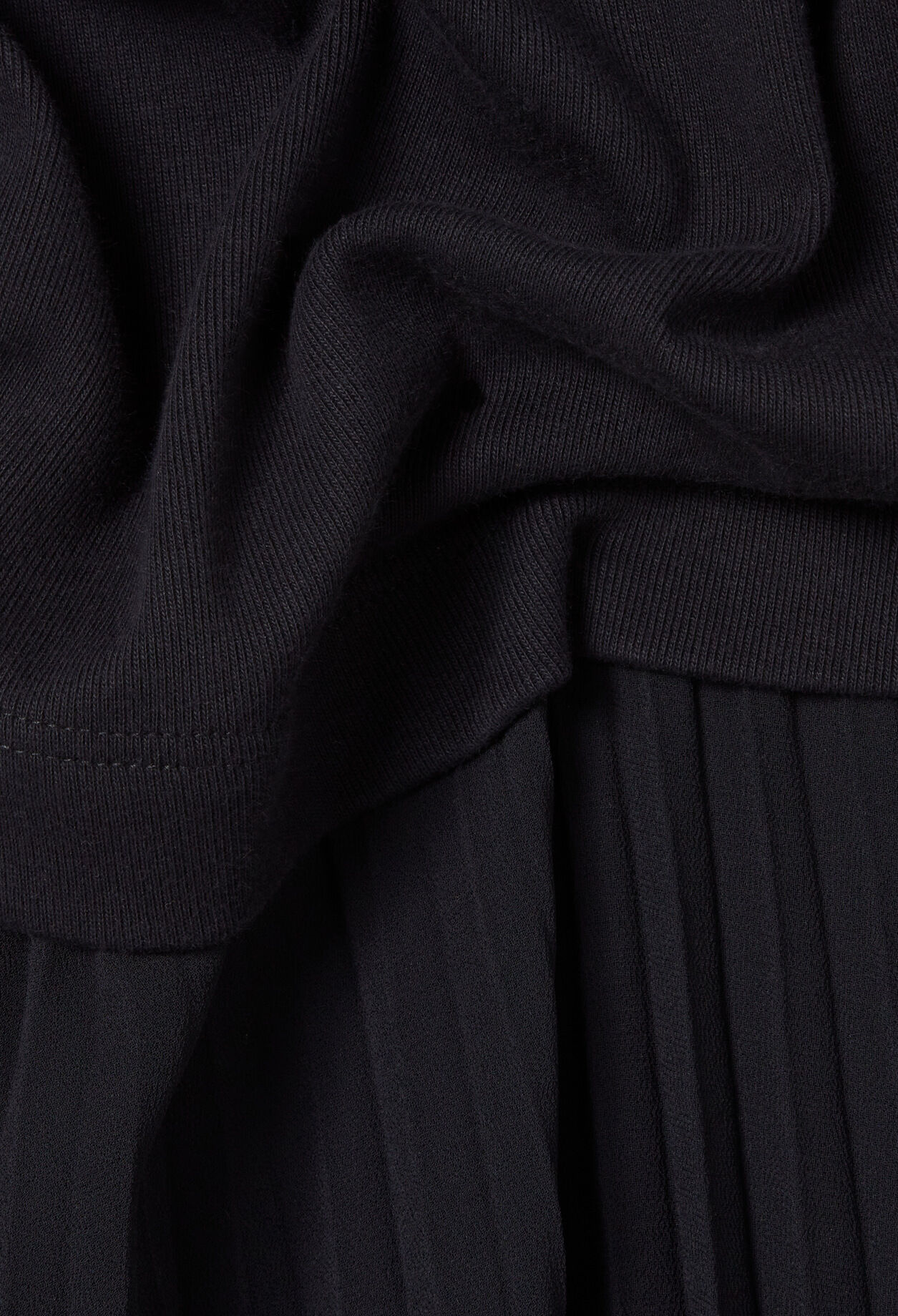 Robe longue plissée marine