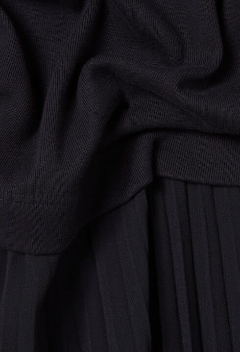 Robe longue plissée marine
