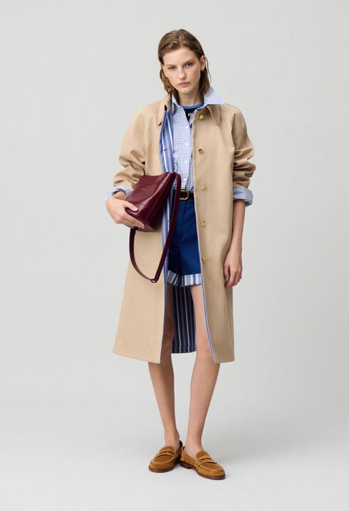 Trench mi-long droit
