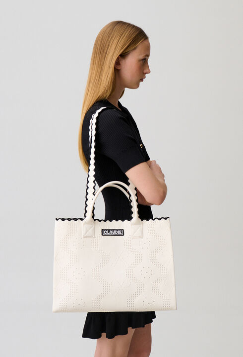 Sac tricot bicolore