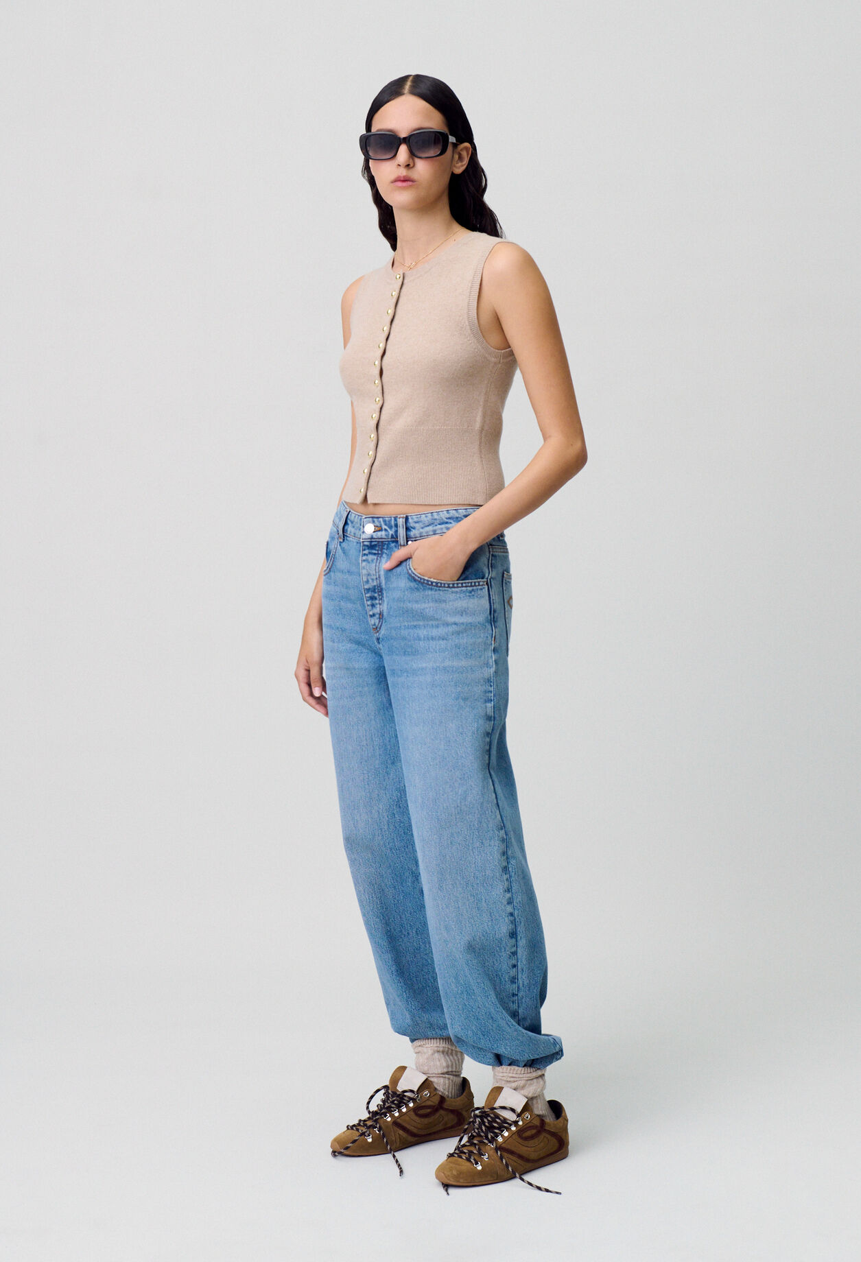 Button-Up Knitted Top