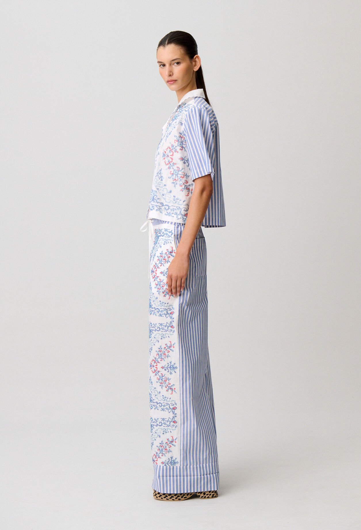 Chemise coton ray&eacute;es