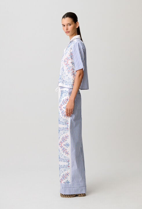 Chemise coton ray&eacute;es