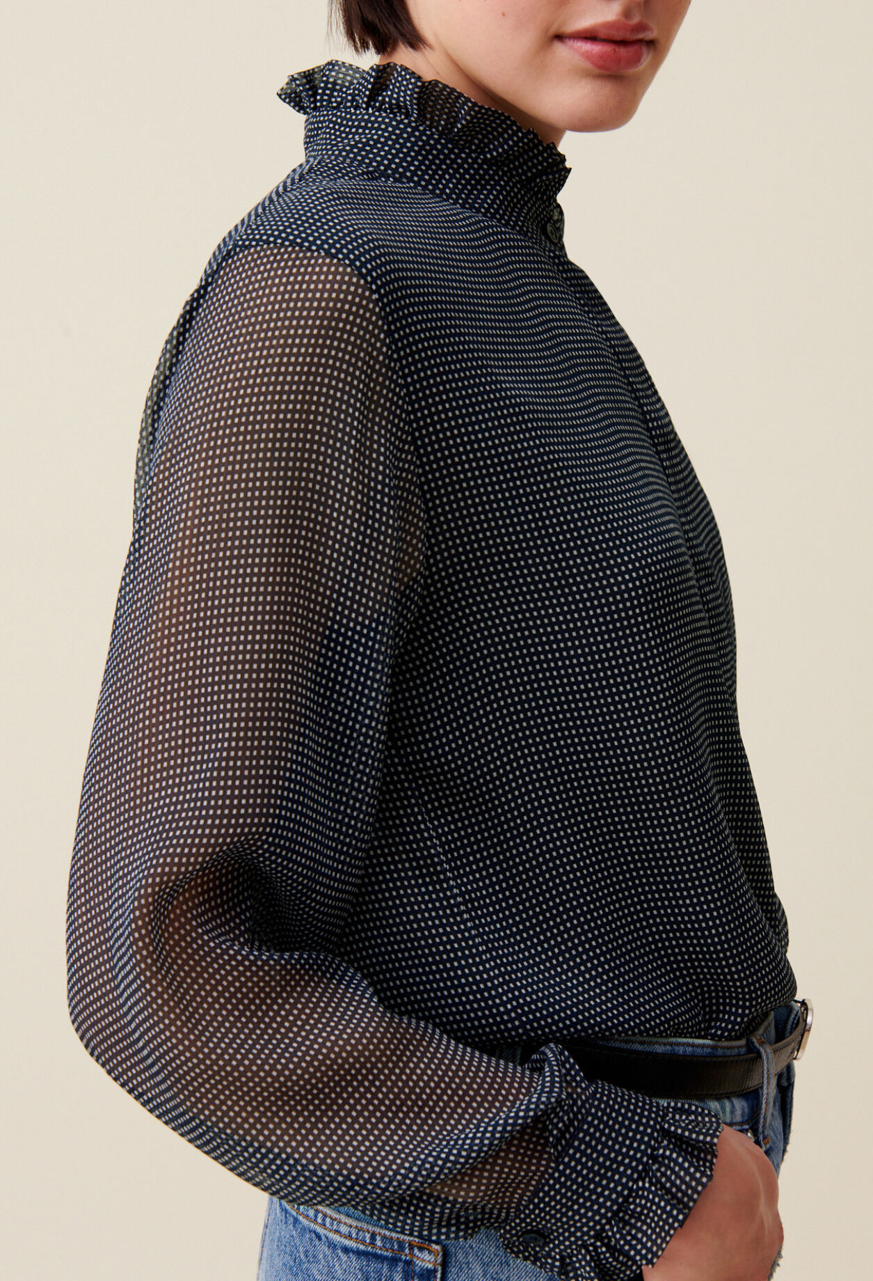 Chemise fluide petits carreaux