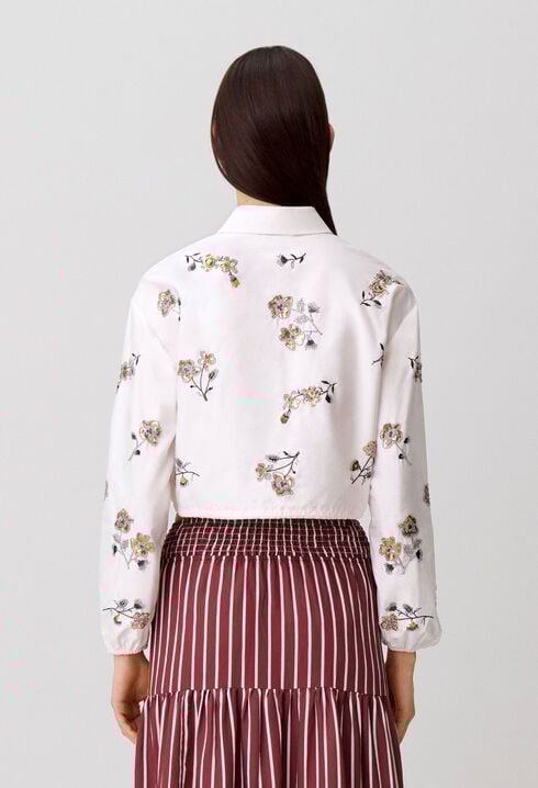 Floral and sequin shirt