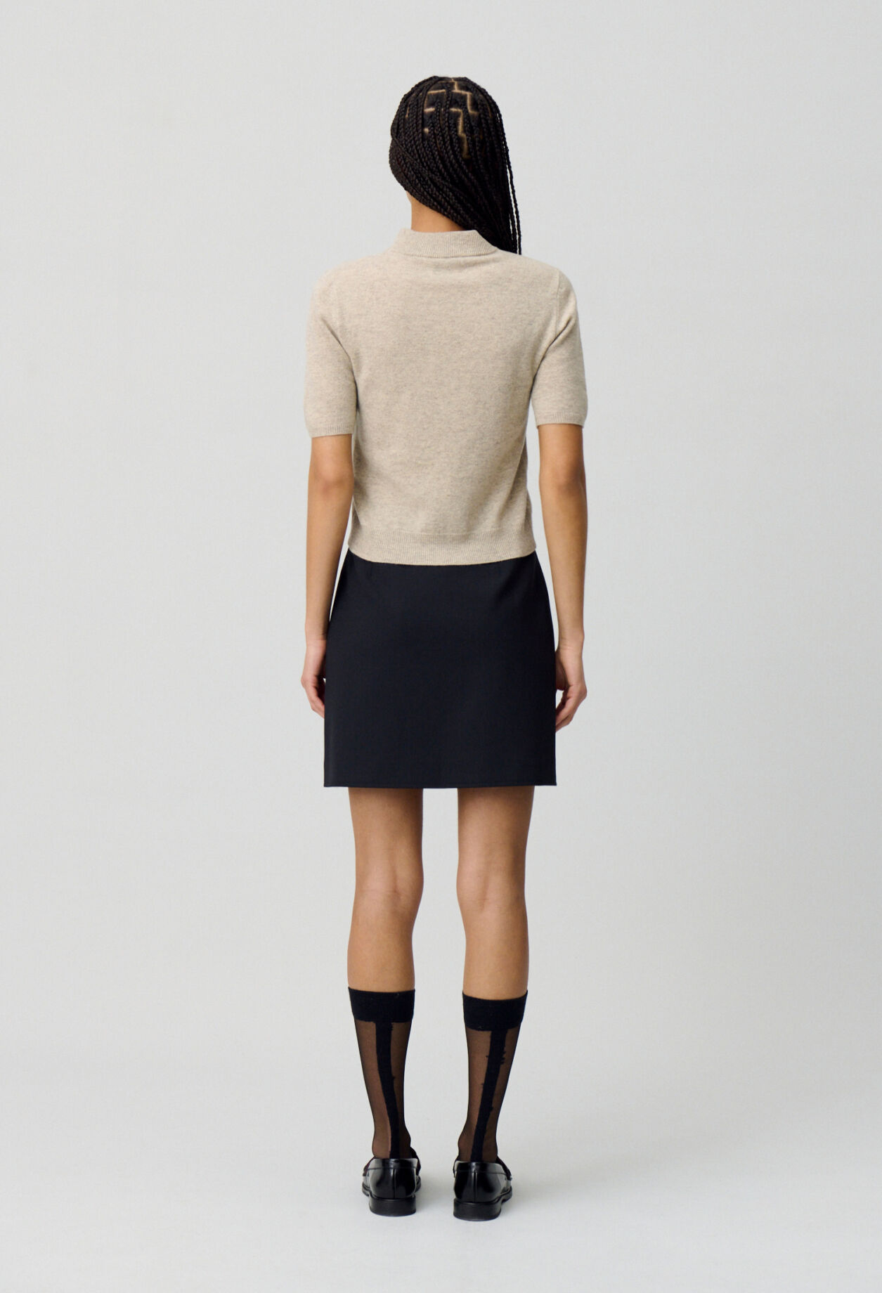 Wollpullover mit Stehkragen