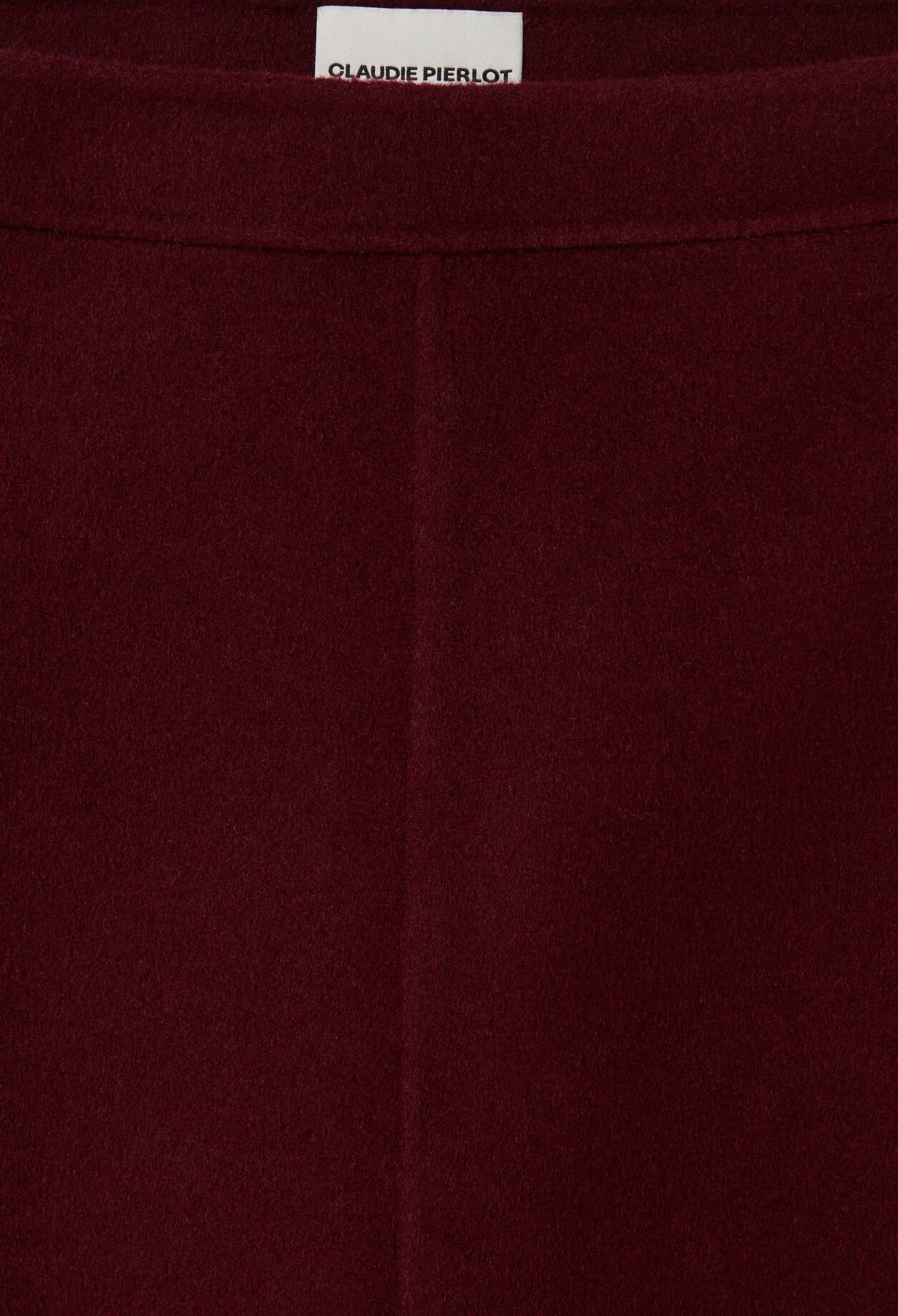 Short Straight Wool Skirt