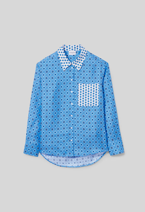 Straight-fit silk shirt