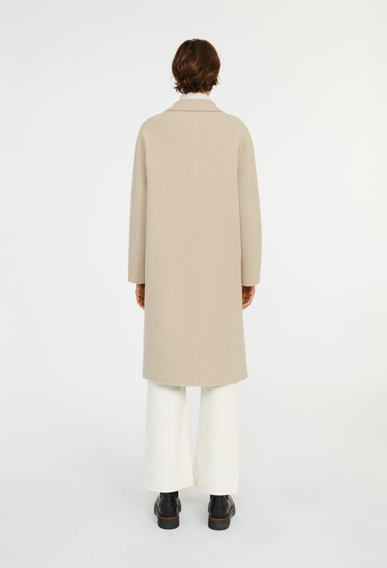 Manteau droit col croisé