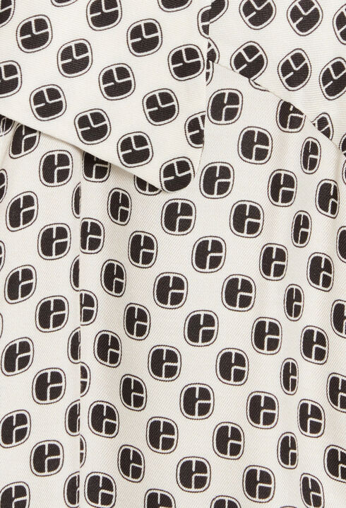 Robe portefeuille imprimé noir et blanc