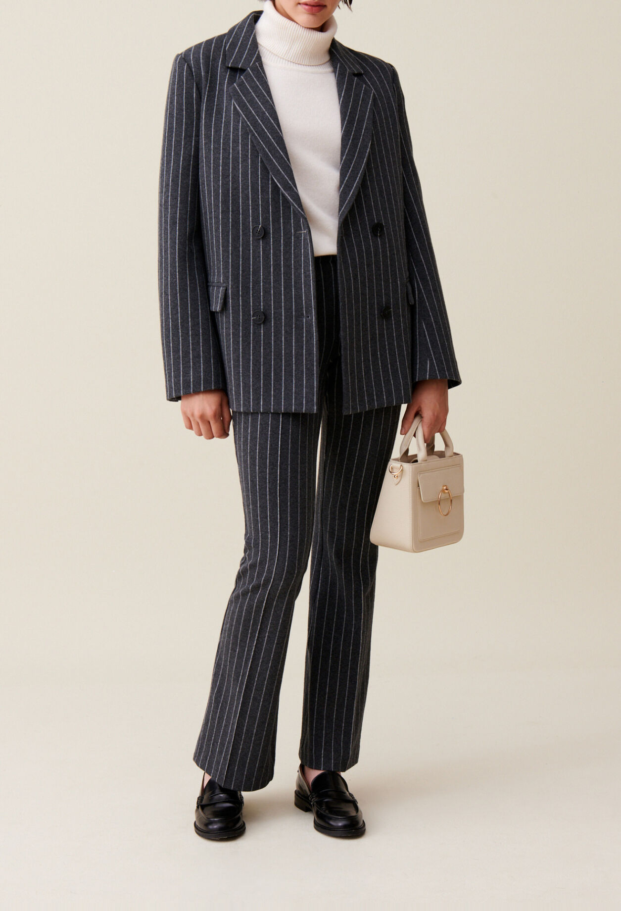 Oversized gestreifter Blazer