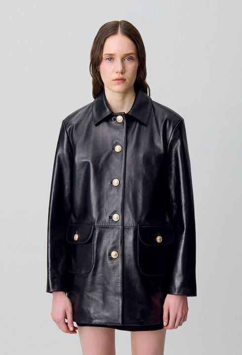 Oversized Leather Jacket