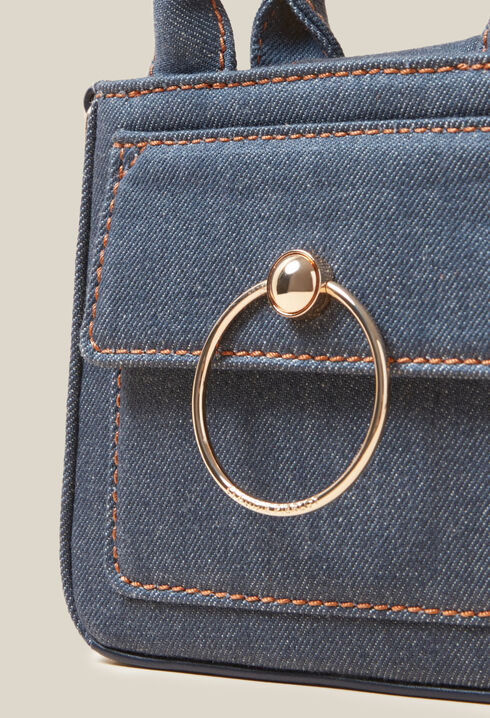 Mini-Tasche Anouck Kette Denim