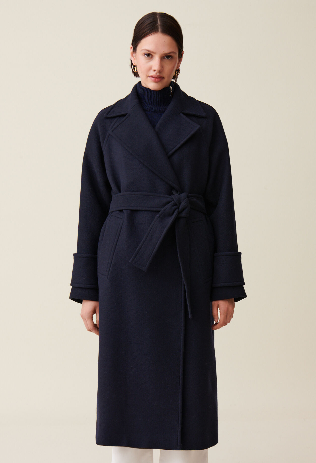 Wollmantel im Trenchcoat-Stil
