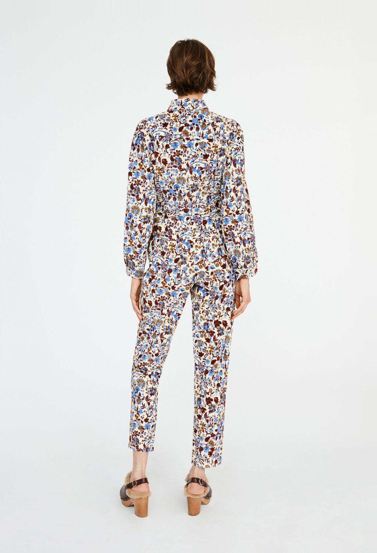 Combi-pantalon velours imprimée