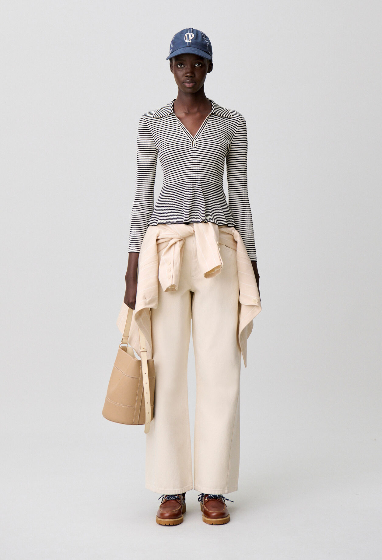 Gestreiftes Langarm-Top