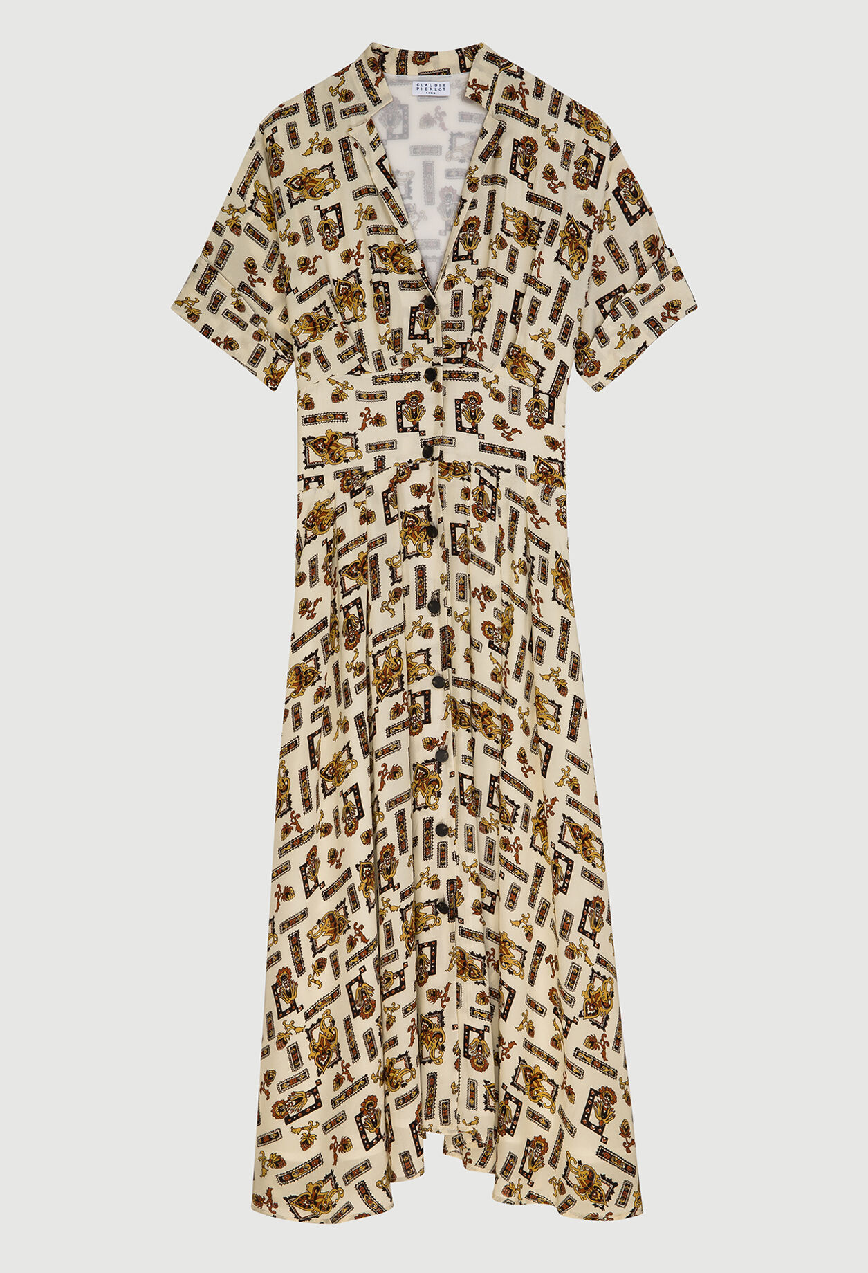 Maxikleid in Schal-Optik