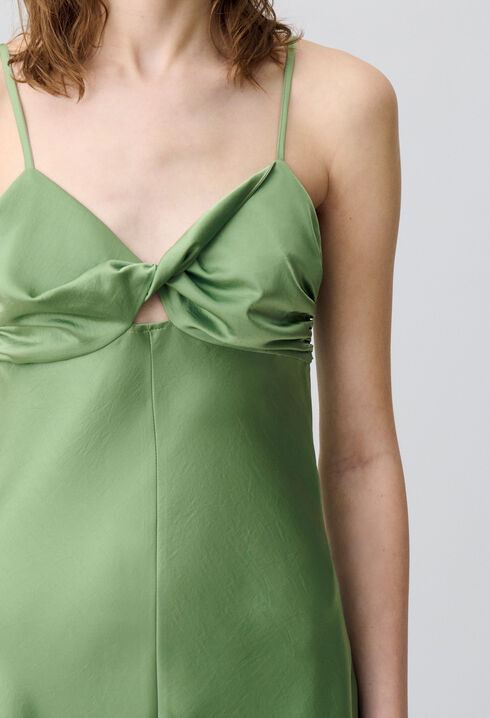 Langes Satin-Kleid