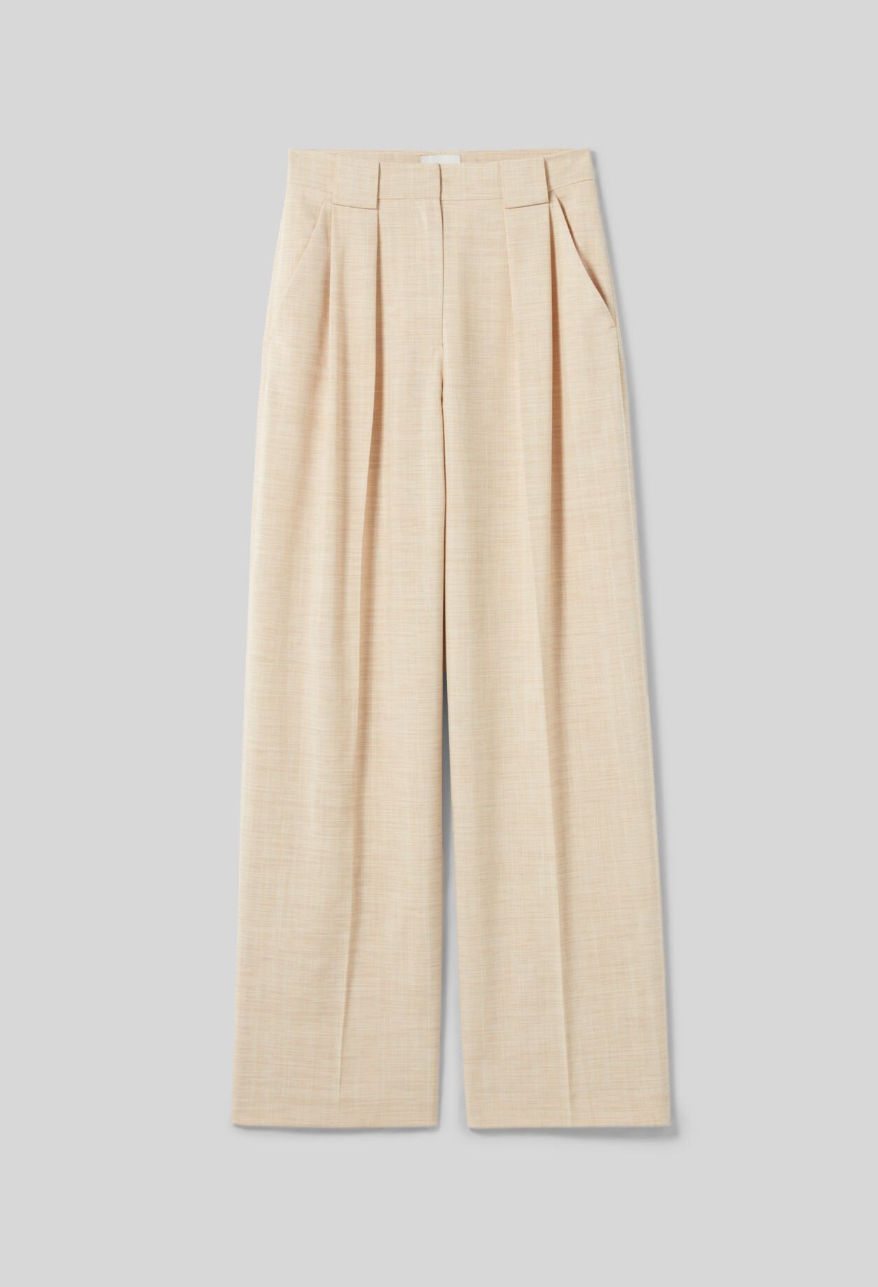 Pantalon large taille haute
